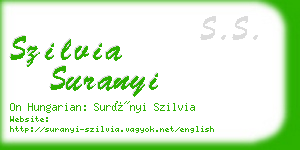 szilvia suranyi business card